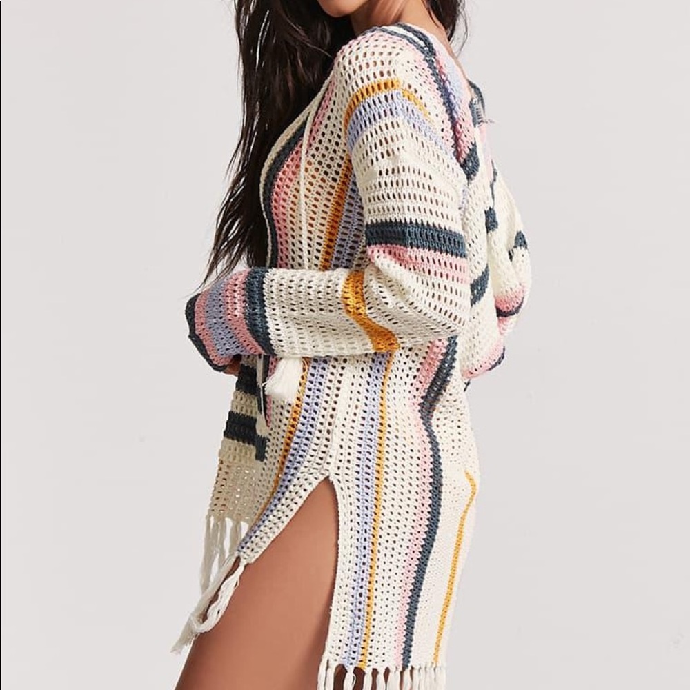 Forever 21 Multicolor Knit Swim Coverup